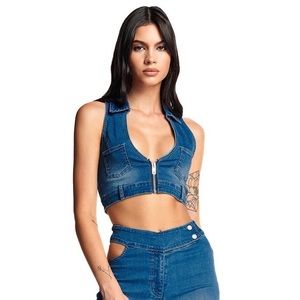 I.AM.GIA Denim Crop Top - Small - Like New